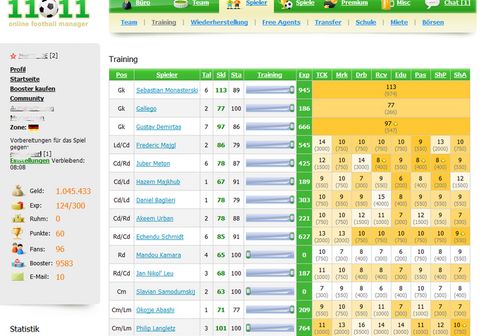 11x11 Online Football Manager