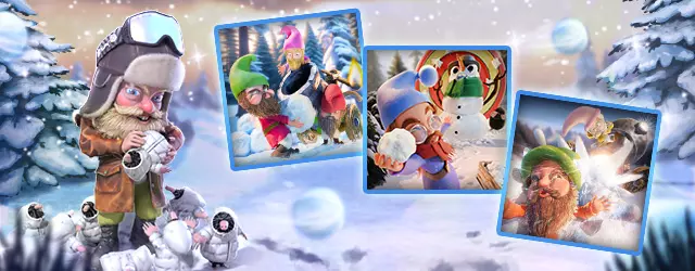 Gartenspiel lässt die Schneebälle fliegen