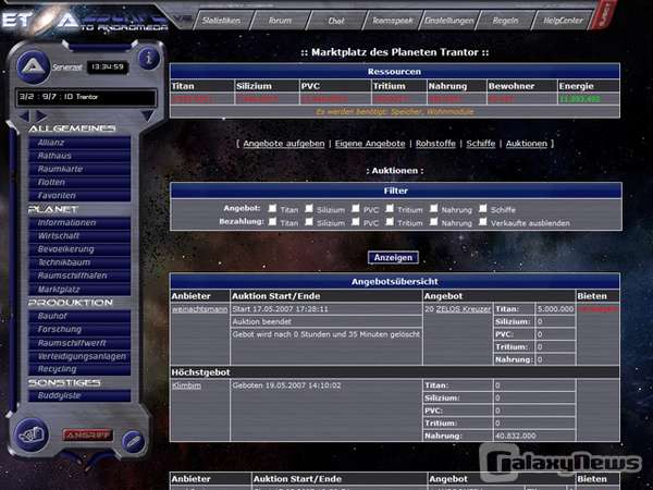 Screenshot EtoA Escape to Andromeda