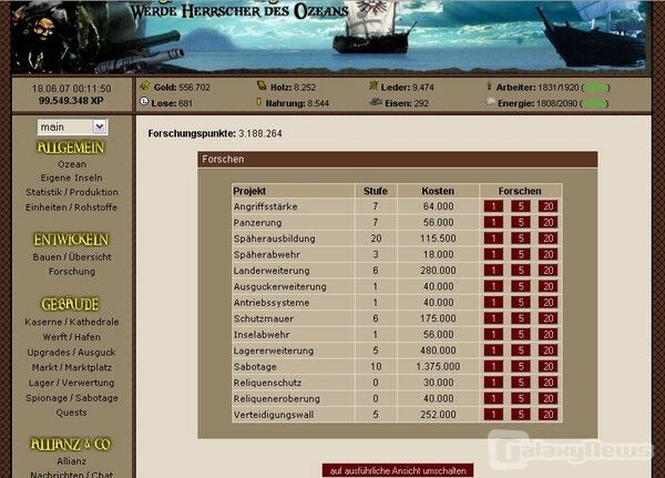 Screenshot Piraten-Battle