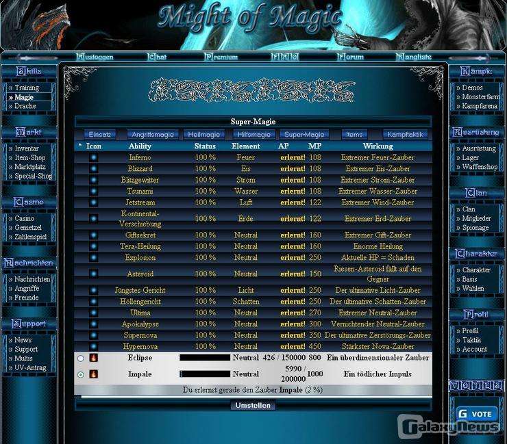 Screenshot Might of Magic