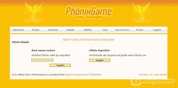 Screenshot PhönixGame