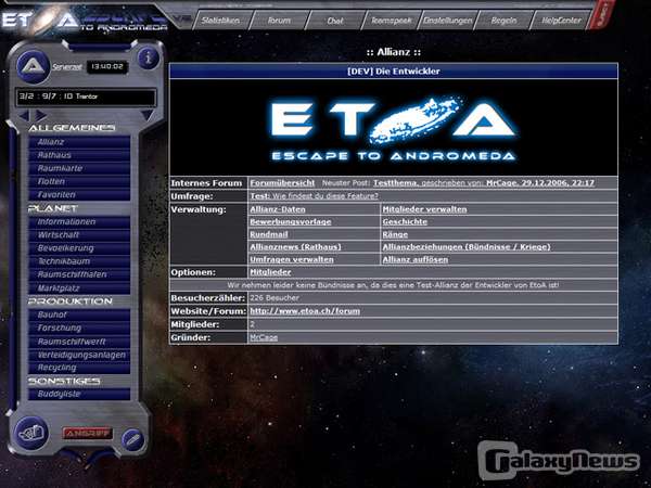 Screenshot EtoA Escape to Andromeda