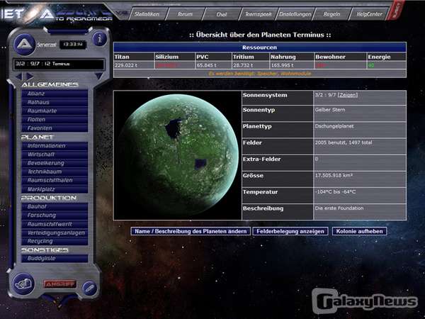 Screenshot EtoA Escape to Andromeda
