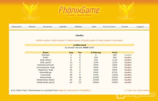 Screenshot PhönixGame