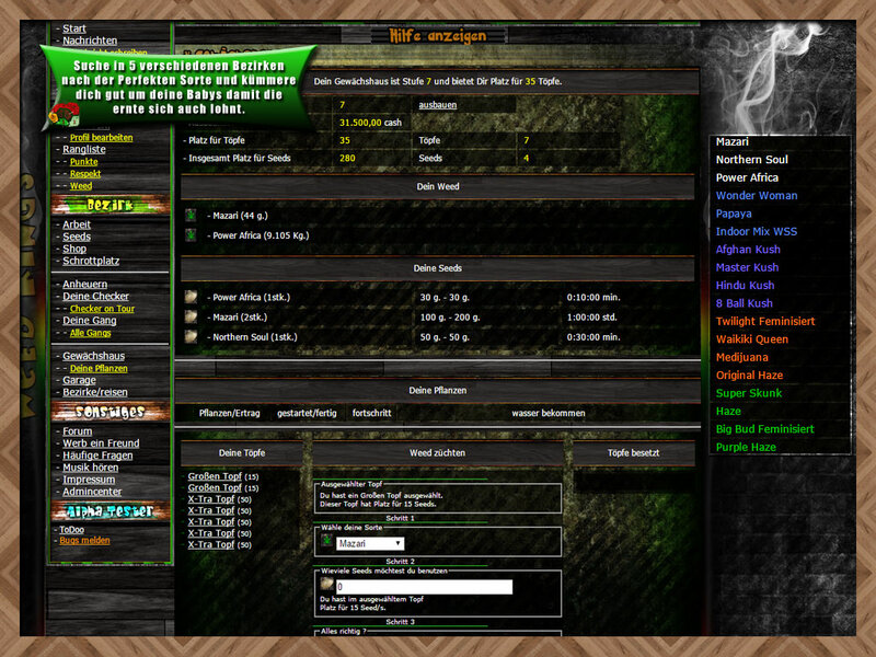 Screenshot Weed Kings | Das Homegrow Browsergame