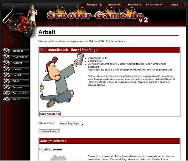 Screenshot Scooter-Game