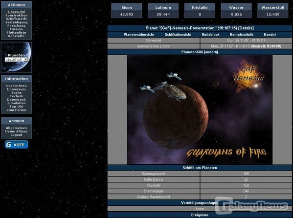 Screenshot Starfights.de