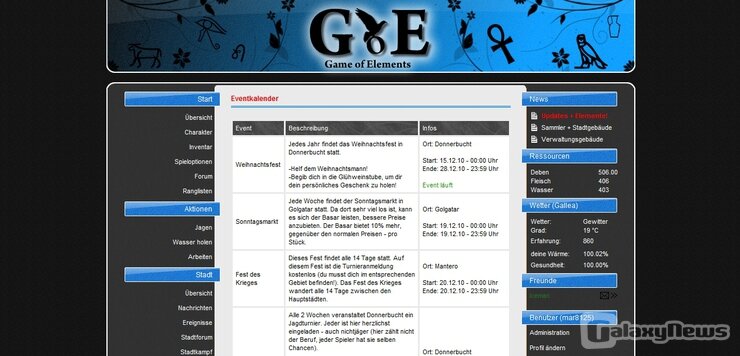 Screenshot Game of Elements