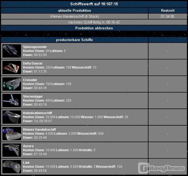 Screenshot Starfights.de