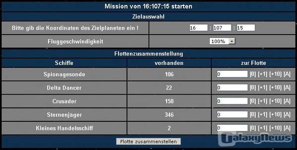 Screenshot Starfights.de