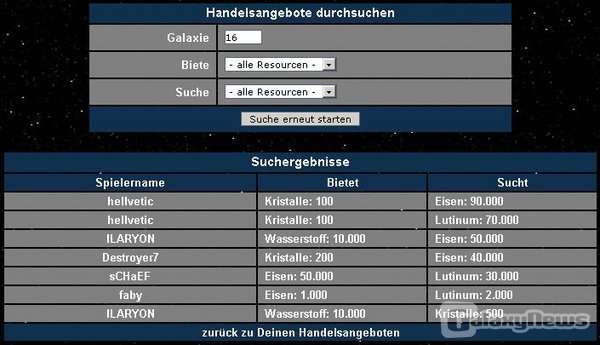 Screenshot Starfights.de
