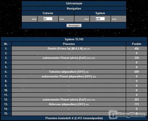 Screenshot Starfights.de