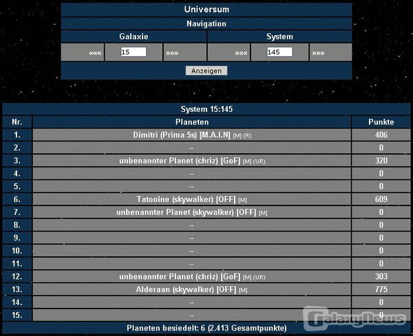 Screenshot Starfights.de