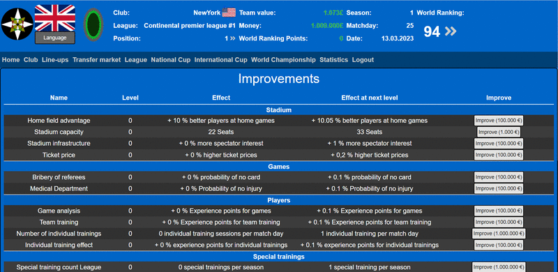 Screenshot Fussballclub Manager SCM