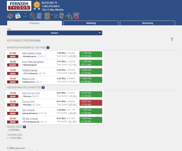 Screenshot Fernseh Tycoon