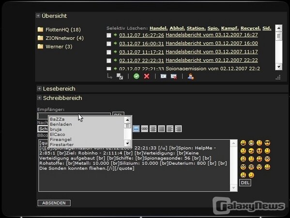 Screenshot ZION networx