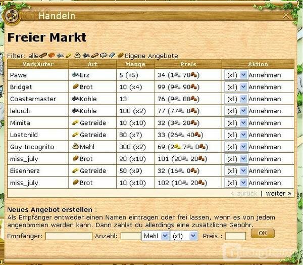 Screenshot Travianer