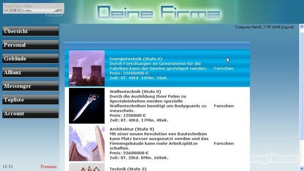 Screenshot Deine Firma