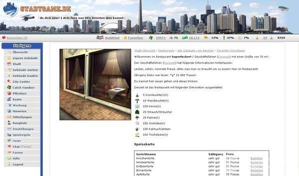 Screenshot Stadtgame