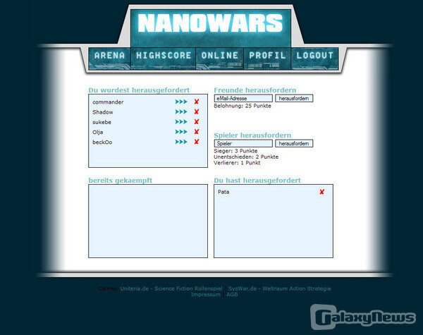 Screenshot Nanowars.de