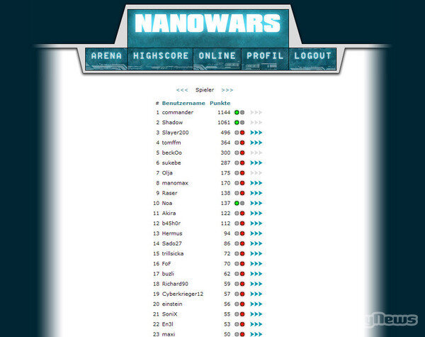 Screenshot Nanowars.de