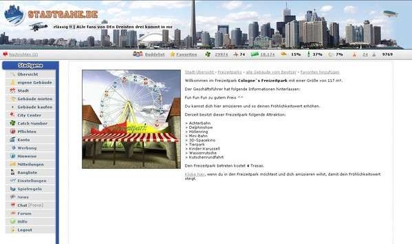 Screenshot Stadtgame