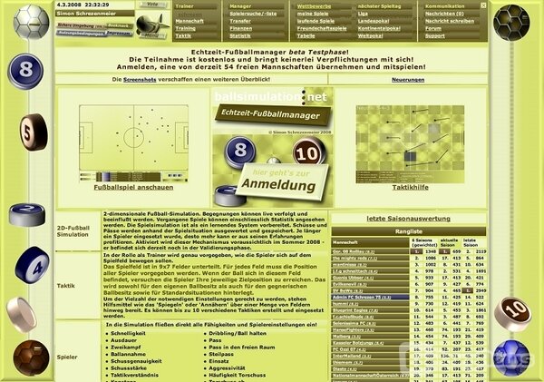 Screenshot ballsimulation.net