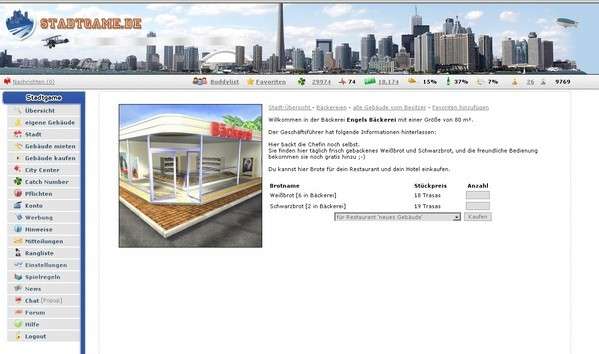 Screenshot Stadtgame