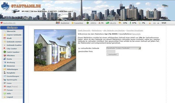 Screenshot Stadtgame