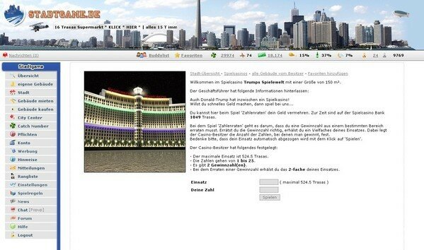 Screenshot Stadtgame