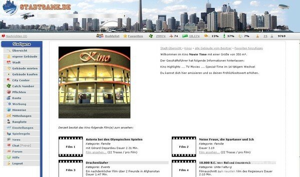 Screenshot Stadtgame