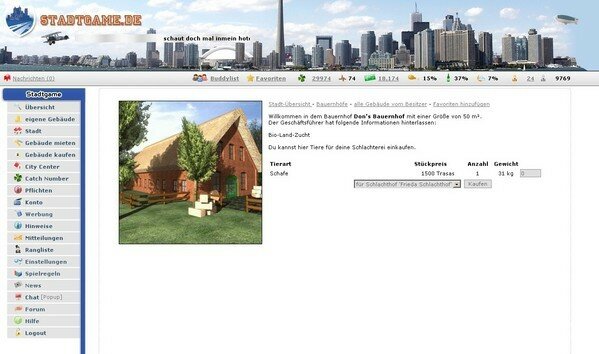 Screenshot Stadtgame