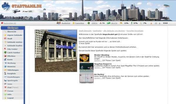 Screenshot Stadtgame