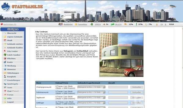 Screenshot Stadtgame