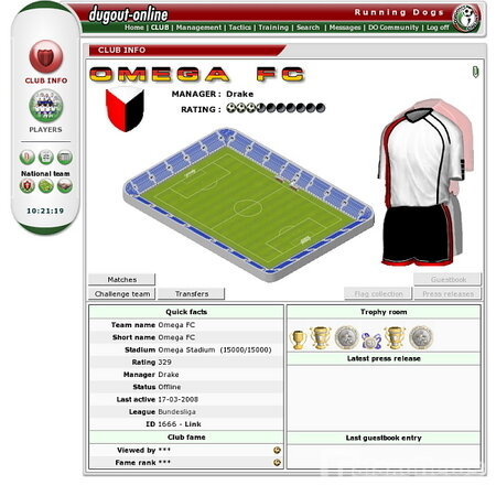 Screenshot Dugout-Online