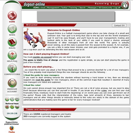 Screenshot Dugout-Online