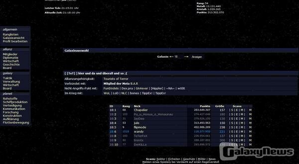 Screenshot Galaxy-Network