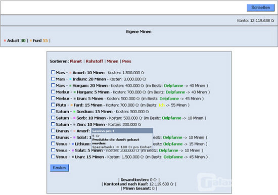 Screenshot spacEconomy