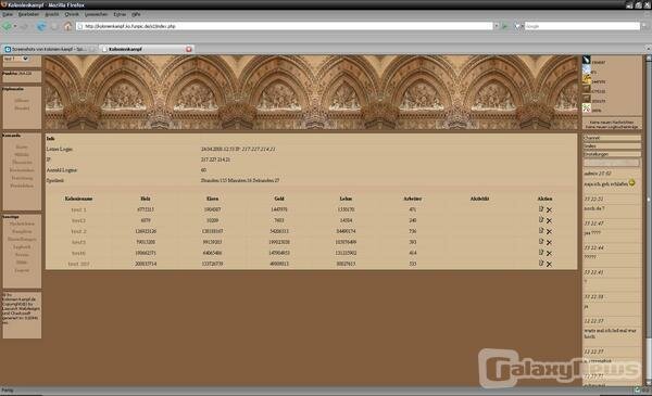 Screenshot Kolonien Kampf