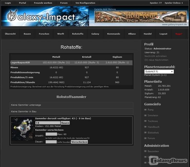 Screenshot Galaxy-Impact