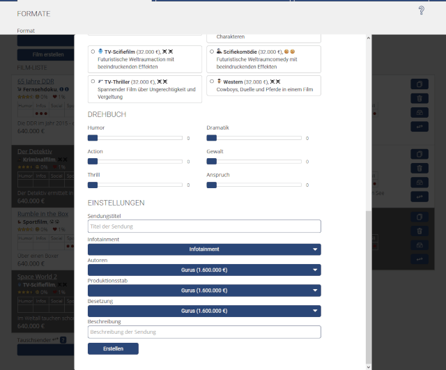 Screenshot Fernseh Tycoon