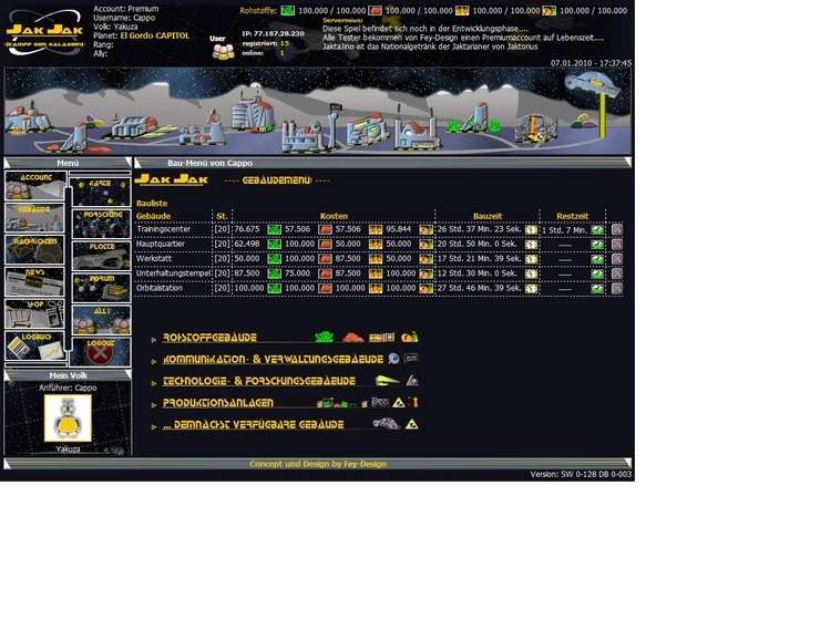 Screenshot JakJak [Kampf der Galaxien]