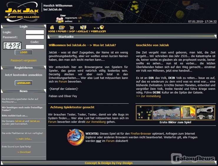 Screenshot JakJak [Kampf der Galaxien]