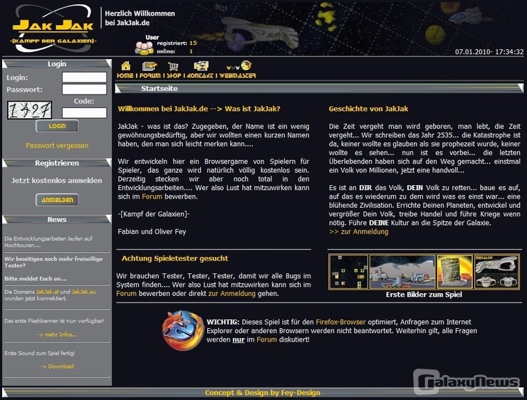 Screenshot JakJak [Kampf der Galaxien]