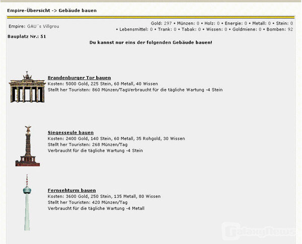 Screenshot GAU´s Empire