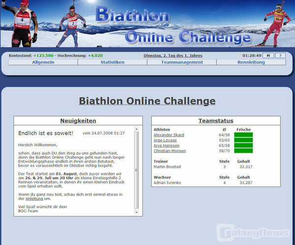 Screenshot Biathlon Online Challenge
