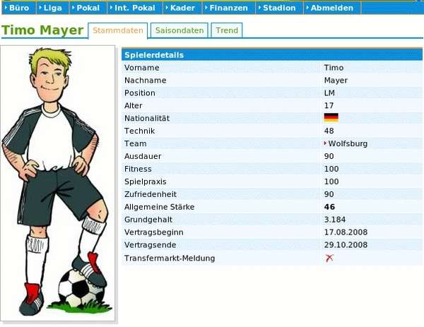 Screenshot FMO - Online Fussball Manager