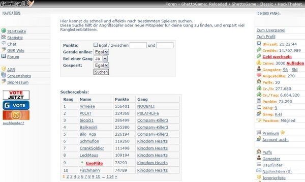Screenshot GhettoGame Reloaded