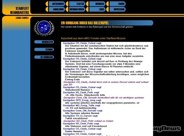 Screenshot Starfleet - Das Online Rollenspiel